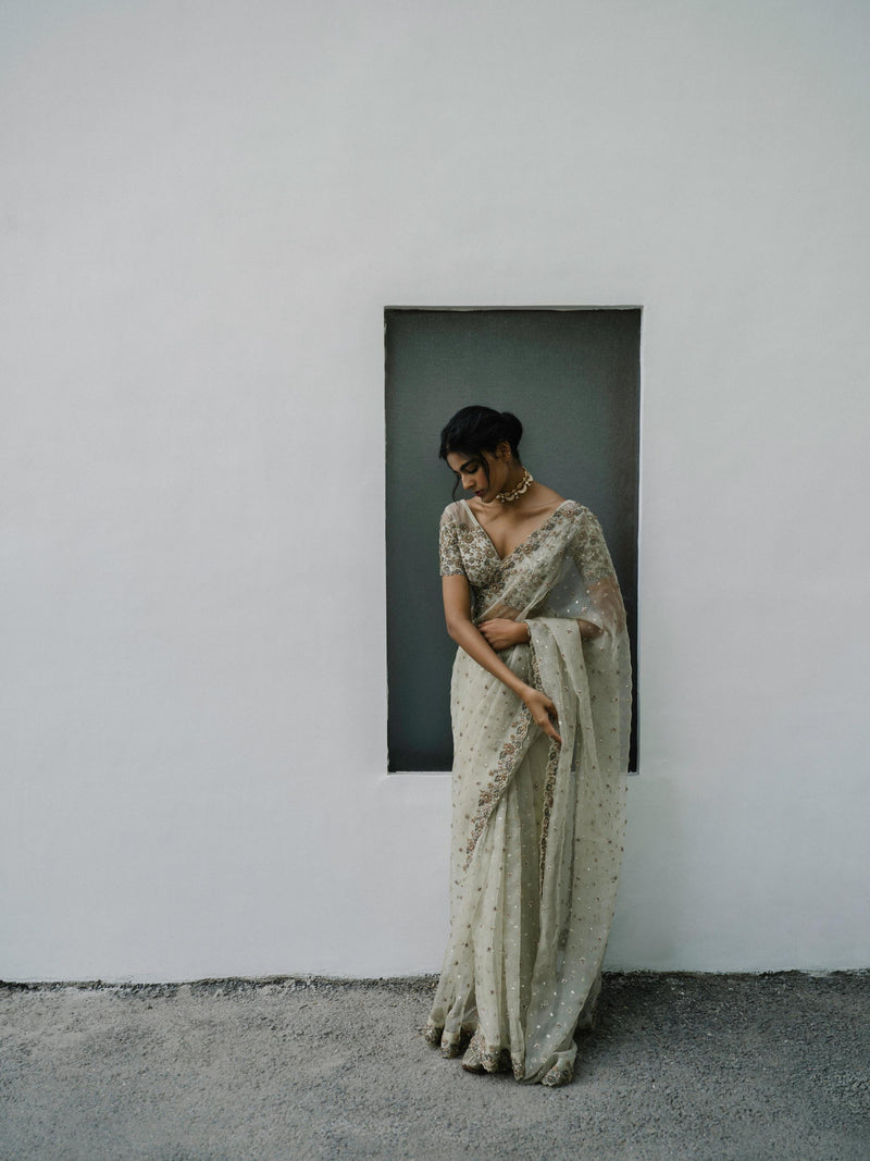 Light Green Organza Saree