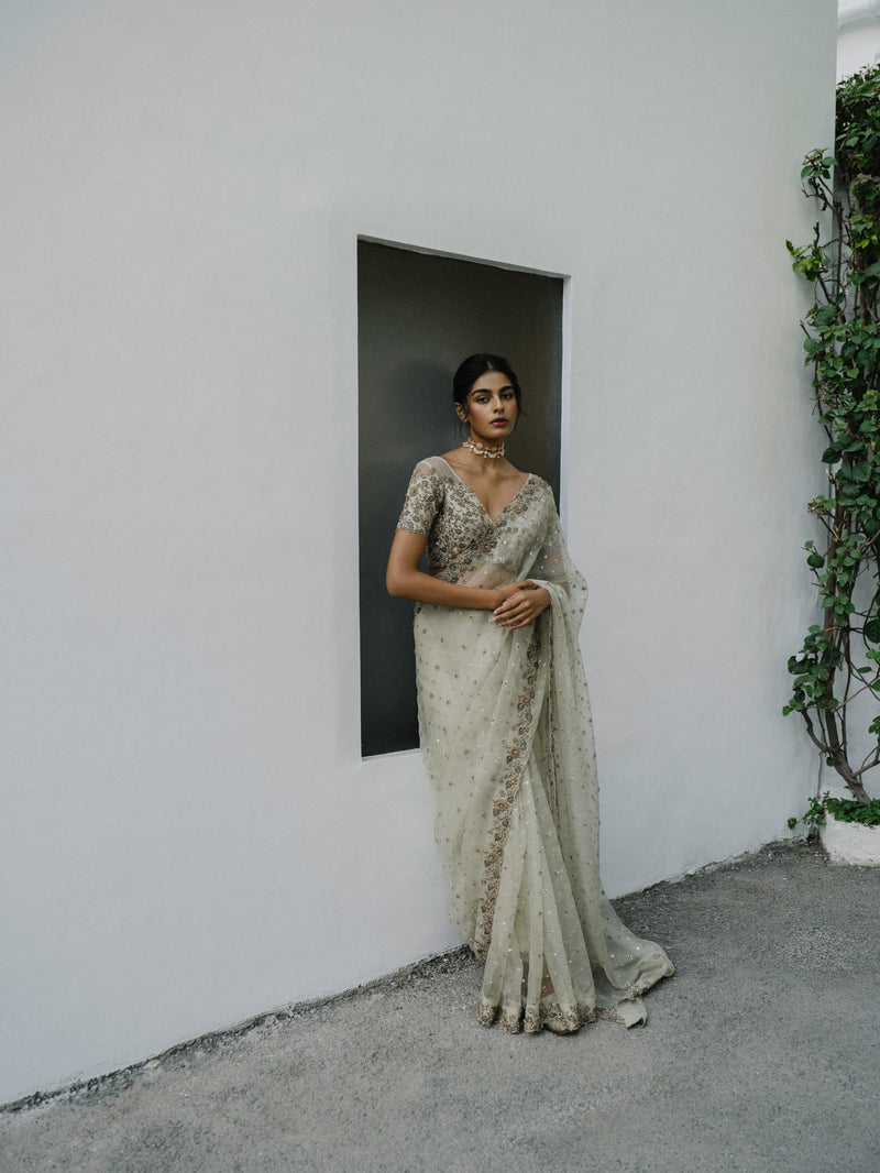 Light Green Organza Saree