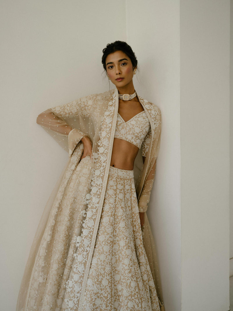 Pearl & Cutdana Lehenga