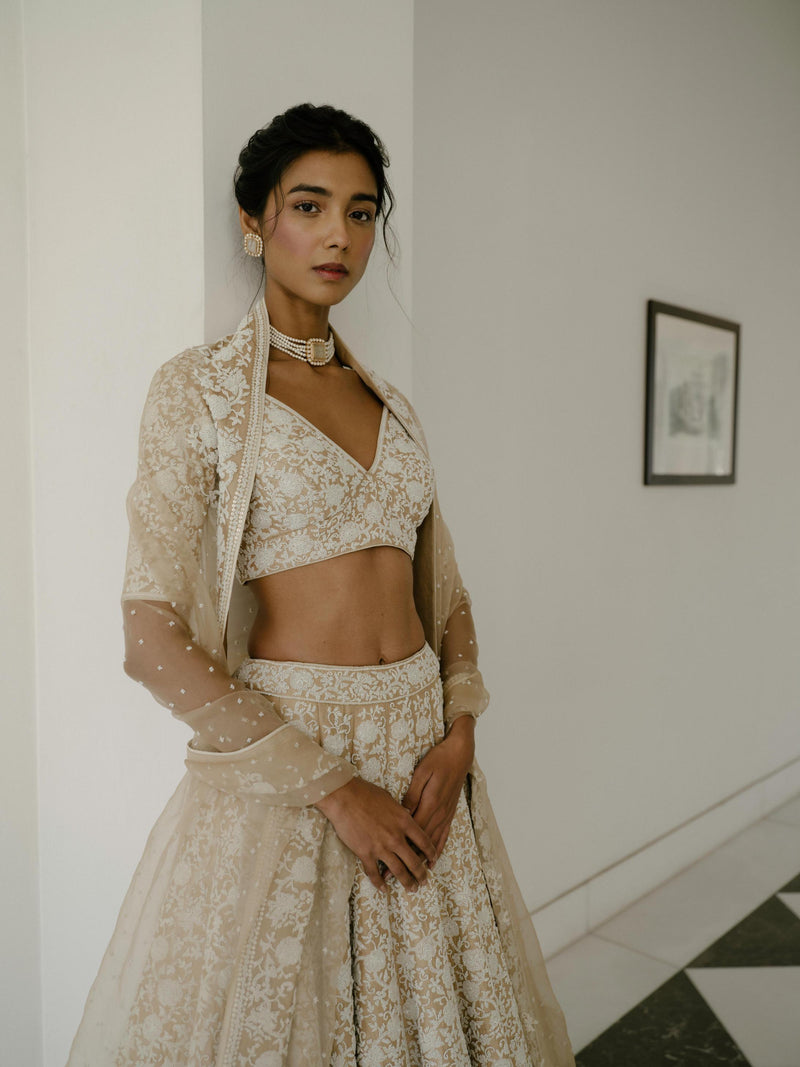 Pearl & Cutdana Lehenga