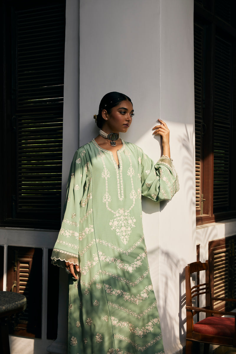 Mint-Green Kaftan Set