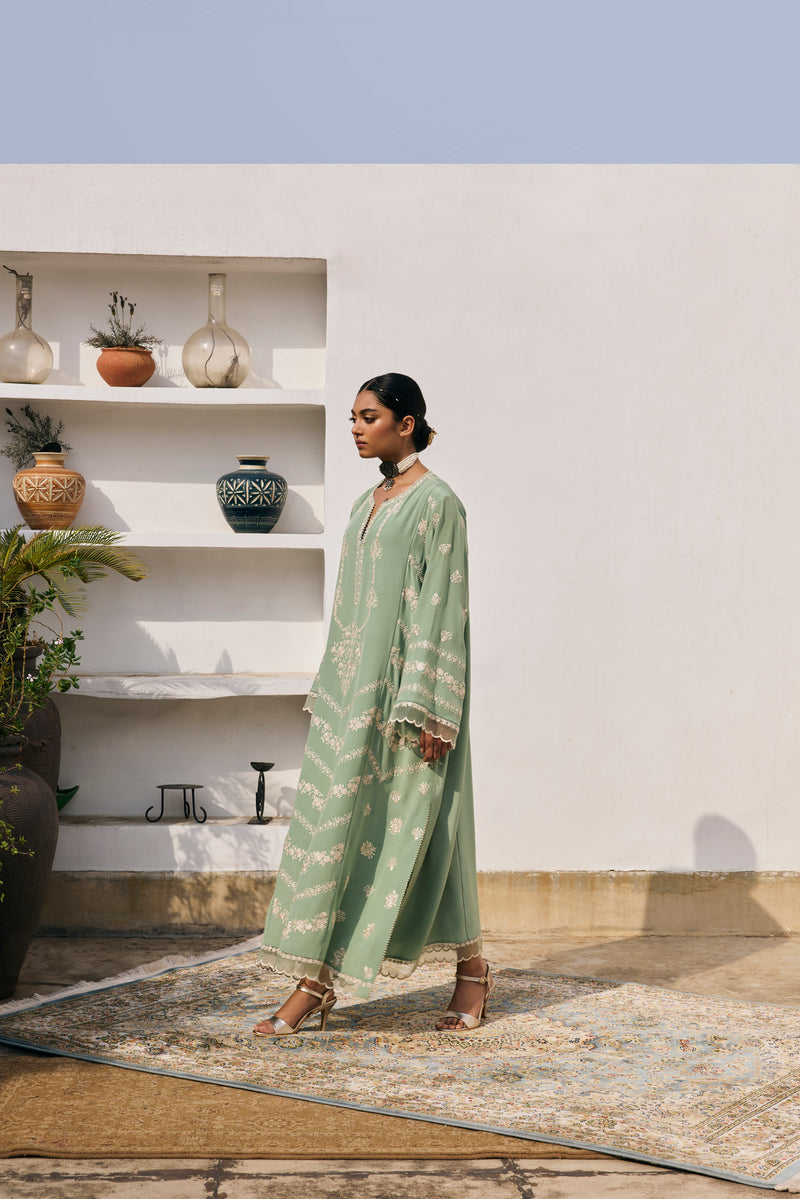 Mint-Green Kaftan Set