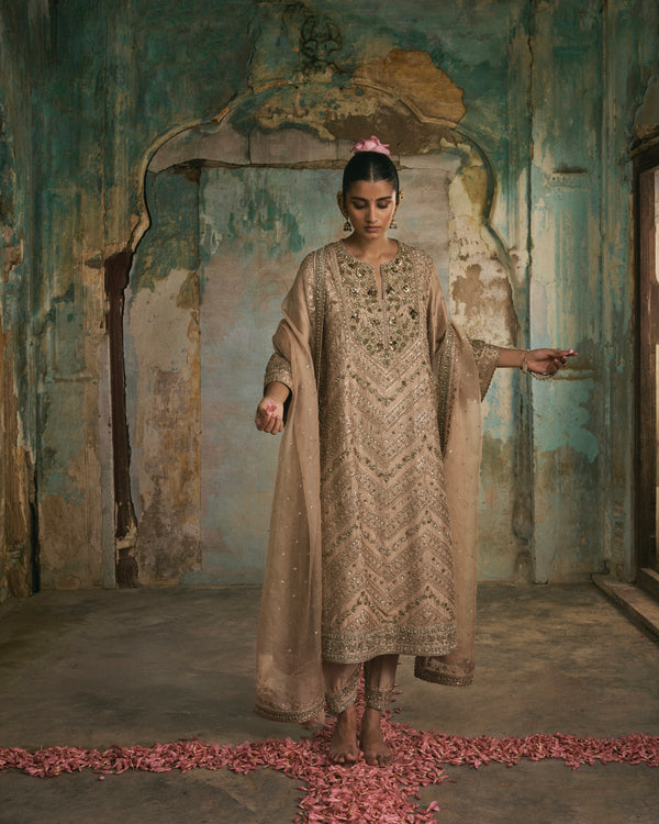 Chevron Long Kurta Set