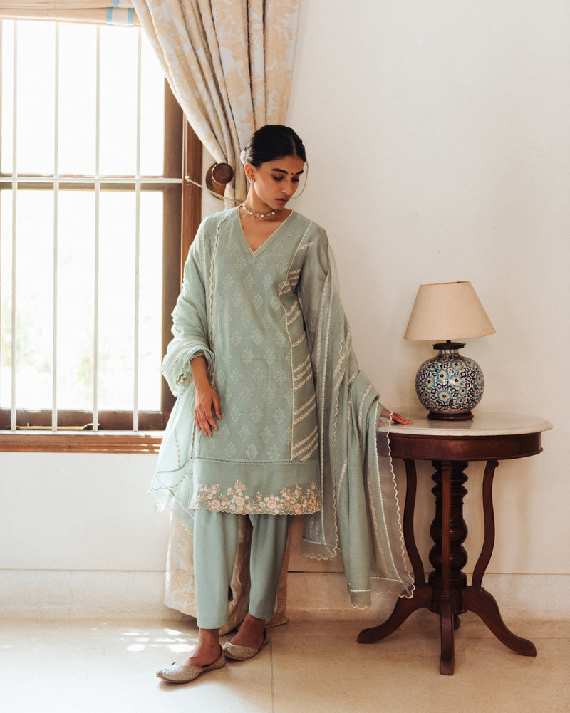 Three Kali A-Line Kurta With Salwar